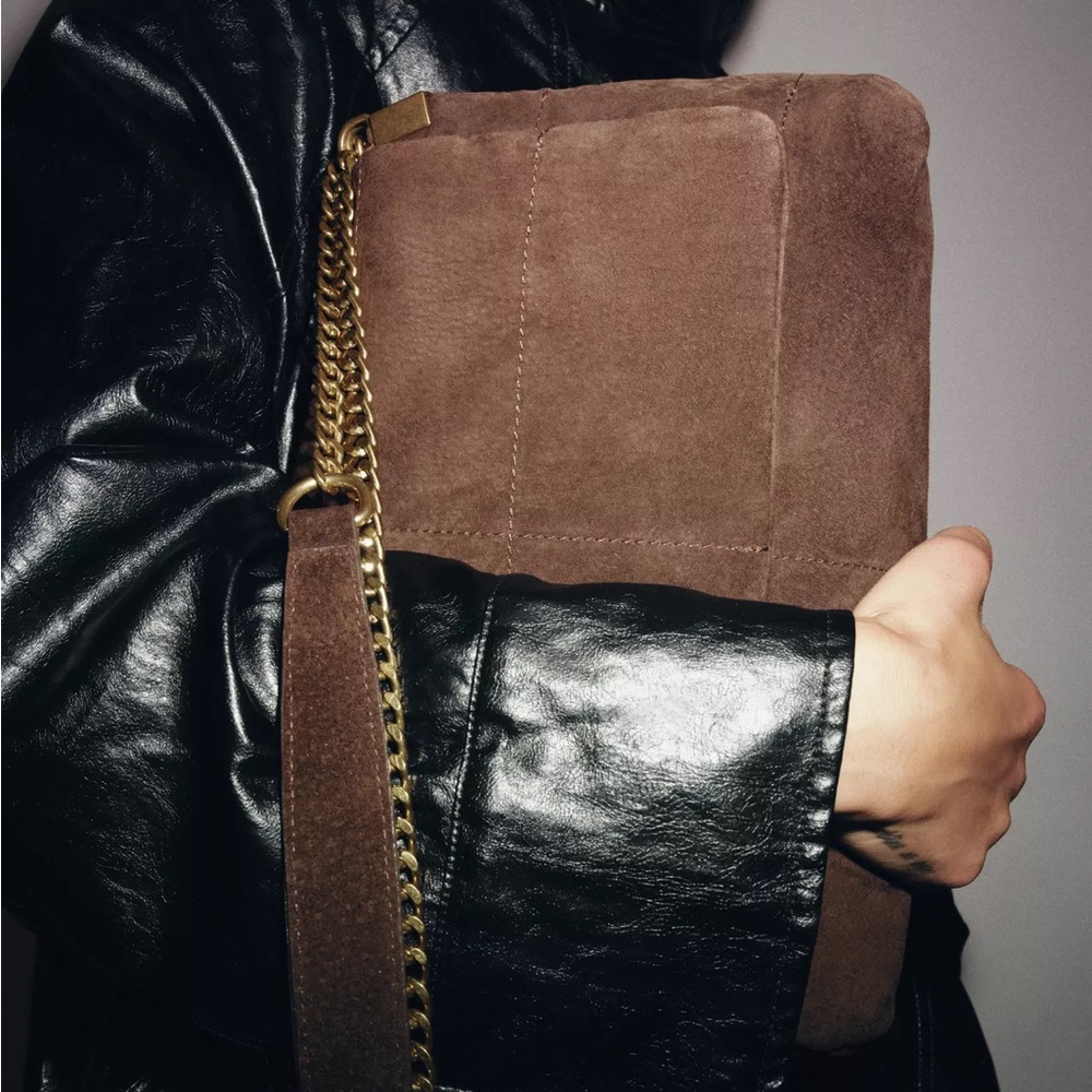 ZARA LEATHER SHOULDER BAG - Picture 9 of 16
